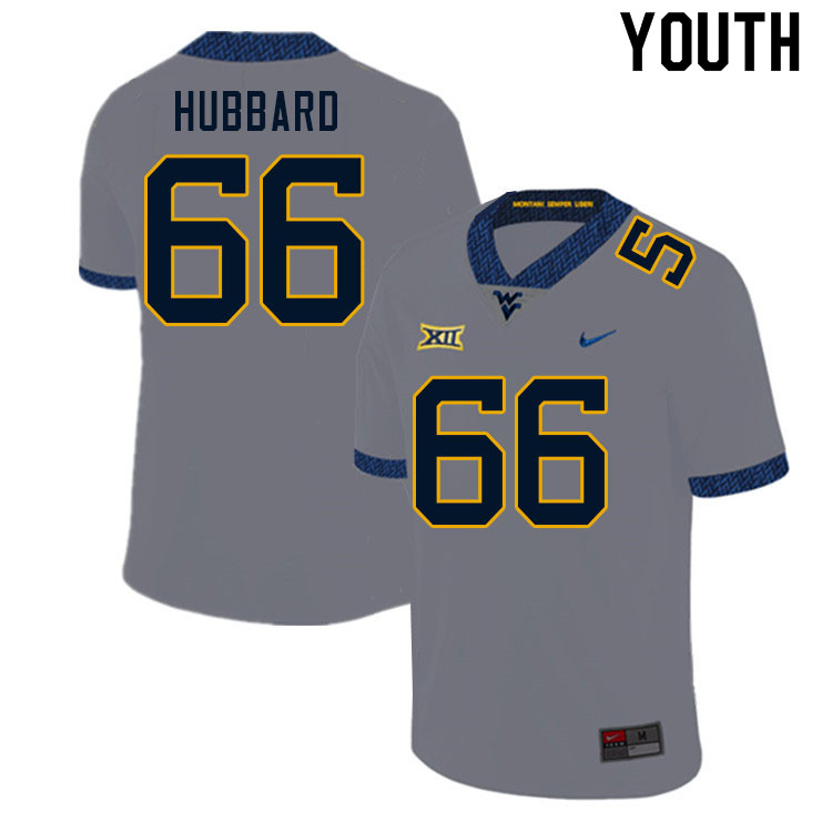 NCAA Youth Ja'Quay Hubbard West Virginia Mountaineers Gray #66 Nike Stitched Football College Authentic Jersey VD23J03WI